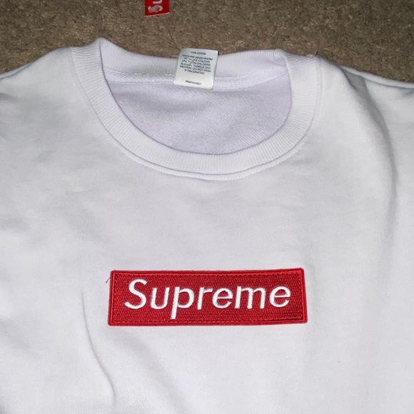 supreme white sweater